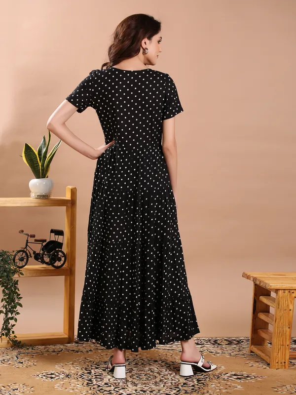Black_&_White_Polka_Midi_Dress_For_Women