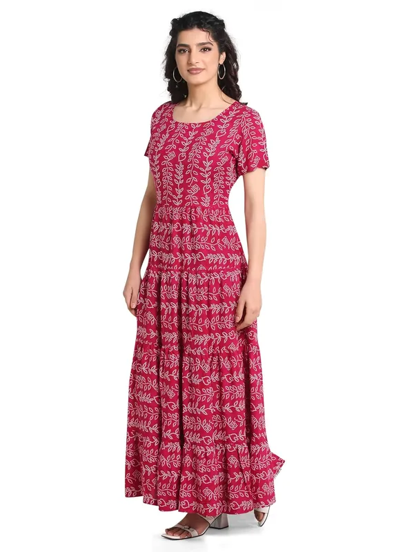 Pink_Rayon_One_Piece_Midi_Dress_For_Women