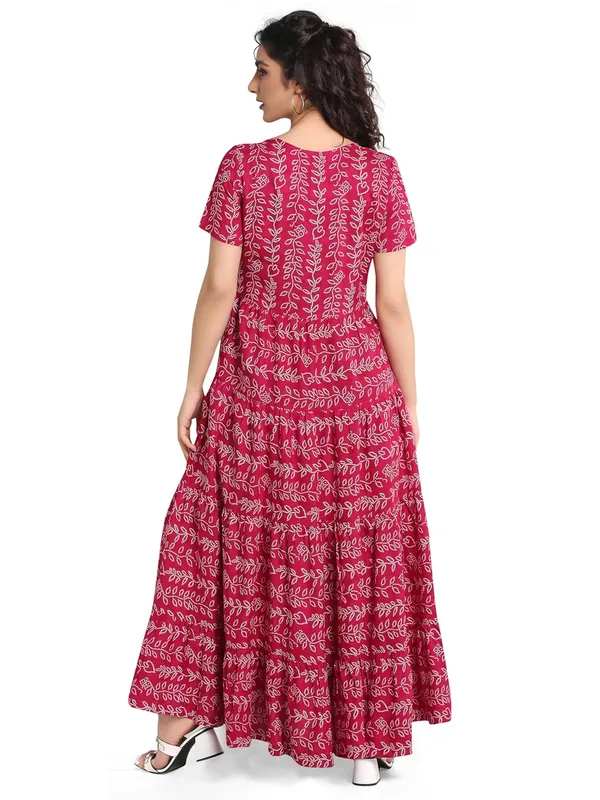 Pink_Rayon_One_Piece_Midi_Dress_For_Women