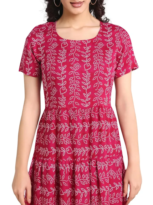 Pink_Rayon_One_Piece_Midi_Dress_For_Women