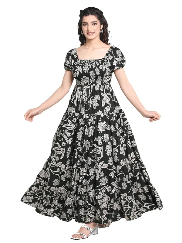 Dark_Green_Rayon_One_Piece_Midi_Dress_For_Women