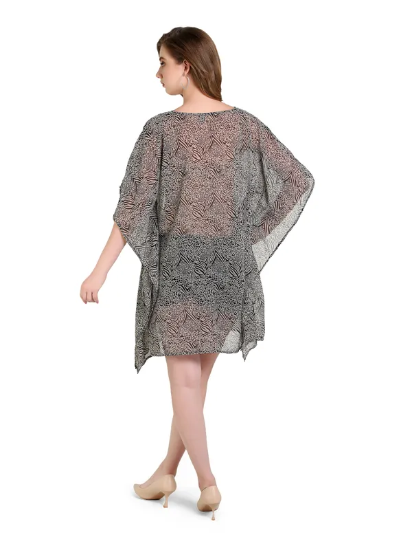 Gray_&_Black_Kaftan_Dress_For_Women