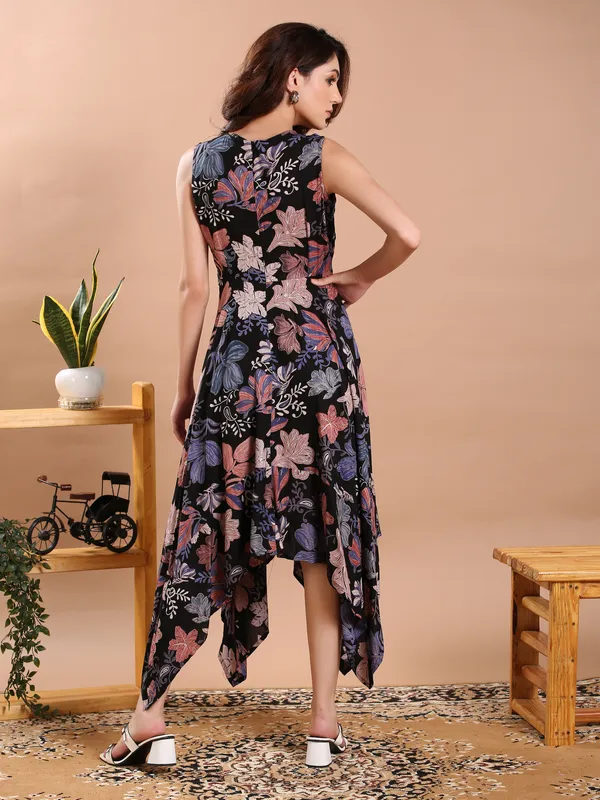 Navy_Blue_Sleeve_Less_Midi_Dress_For_Women