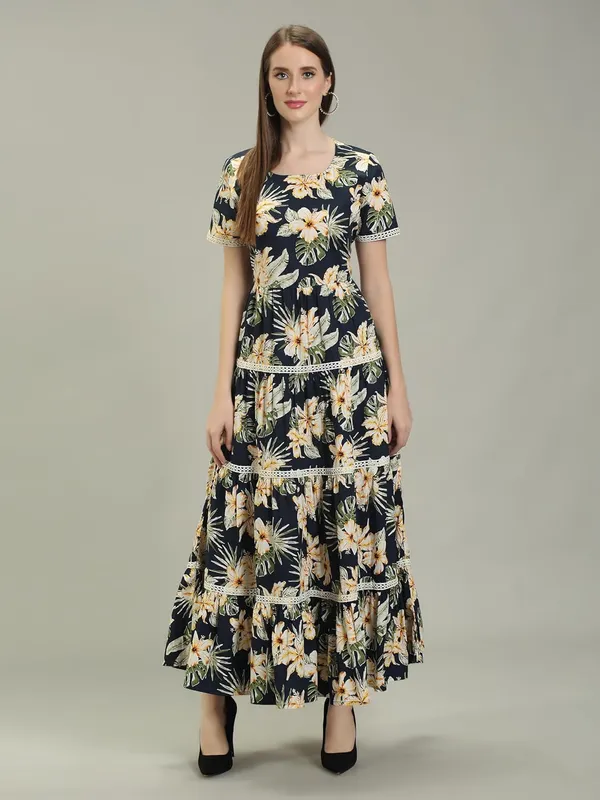 Navy_Blue_Cotton_One_Piece_Maxi_Midi_Dress_For_Women
