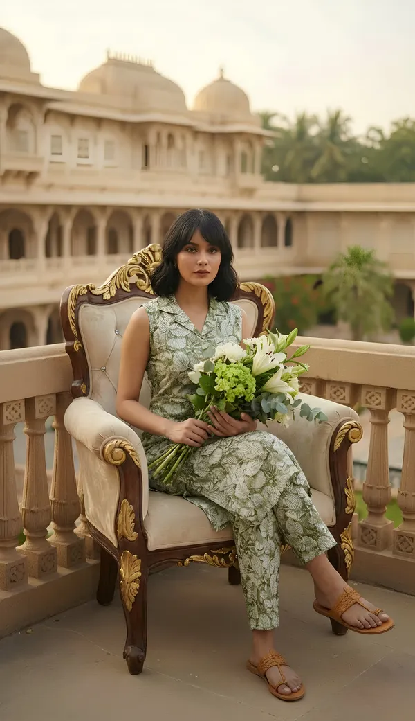 Pastel_Green_Sleeveless_Kurti-Set