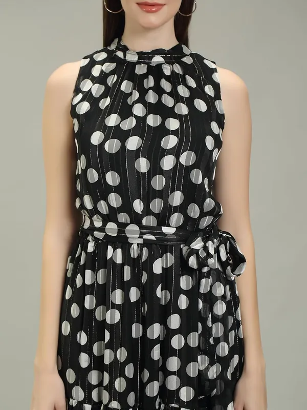 Black_Dotted_Shiffon_One_Piece_Maxi_Midi_Dress_For_Women