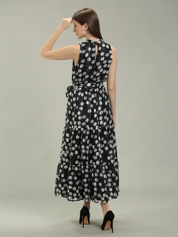 Black_Dotted_Shiffon_One_Piece_Maxi_Midi_Dress_For_Women