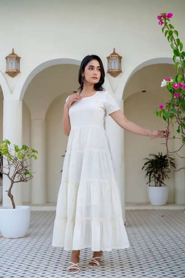White_Ankle_Length_Mal_Cotton_Gown_For_Woman