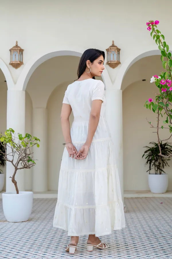 White_Ankle_Length_Mal_Cotton_Gown_For_Woman