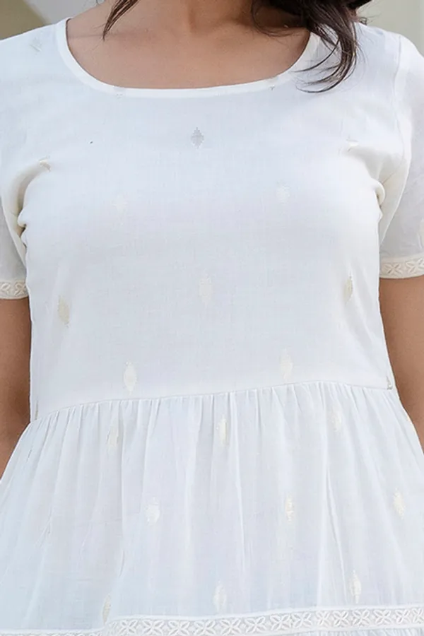 White_Ankle_Length_Mal_Cotton_Gown_For_Woman