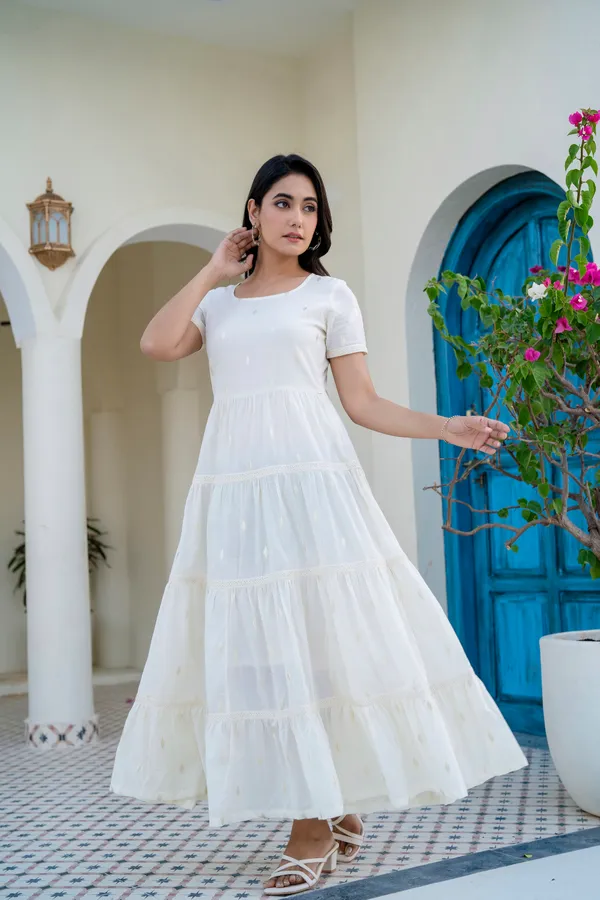 White_Ankle_Length_Mal_Cotton_Gown_For_Woman
