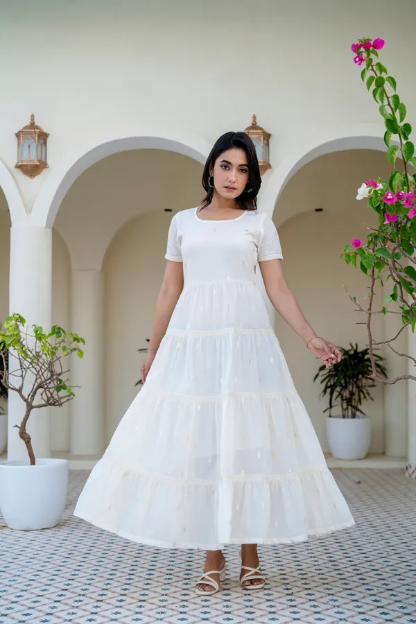 White_Ankle_Length_Mal_Cotton_Gown_For_Woman