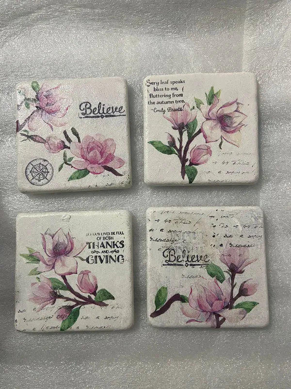 _Coasters_??Leaf_&_Flower_Design_Handcrafted_Marble_Natural_Stone_Table,_Glass_and_Tea/Coffee_Coasters_(Set_of_4)