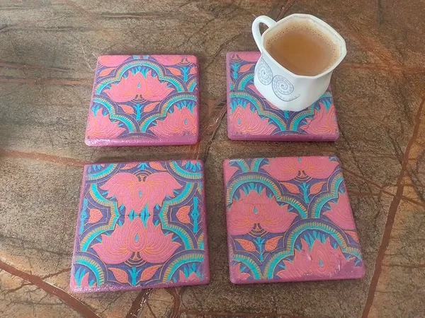 mughal_art_marble_coasters_(Set_of_4)