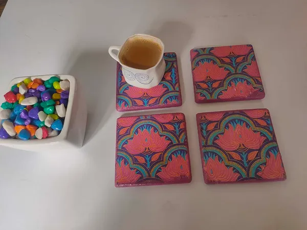 mughal_art_marble_coasters_(Set_of_4)