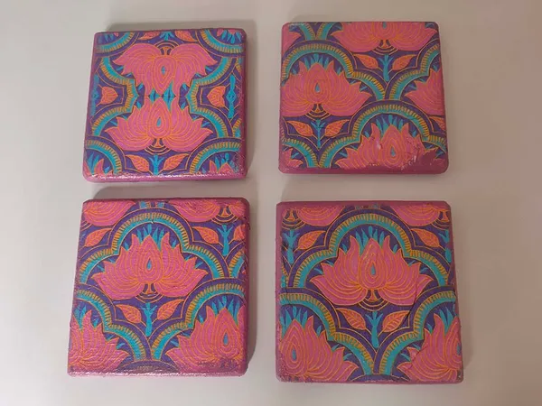 mughal_art_marble_coasters_(Set_of_4)