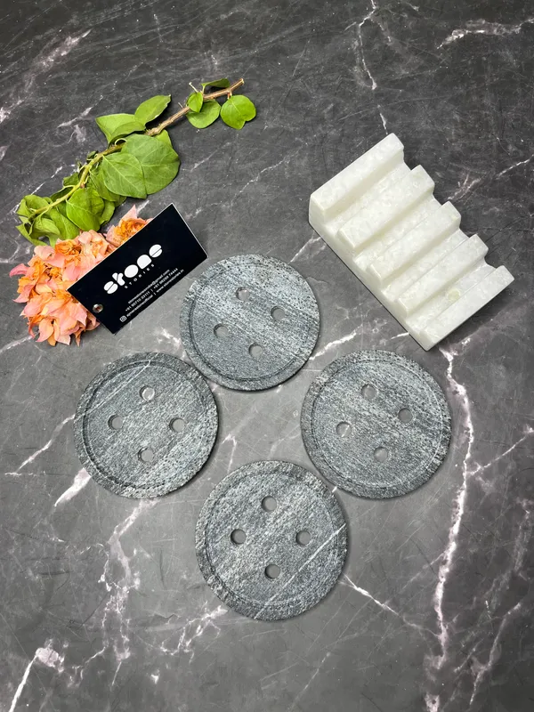 Elegant_Handcrafted_Stone_Button_Coasters_with_Holder_–_Set_of_4
