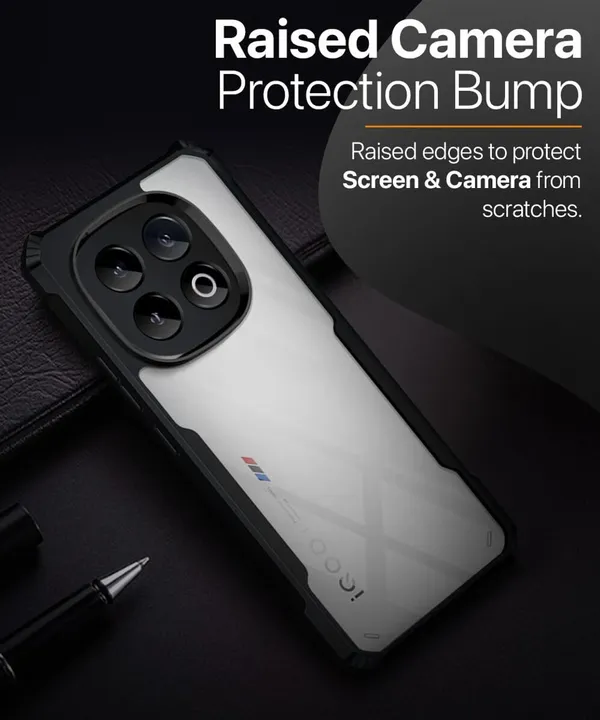 Back_Case_Cover_For_Iqoo_13_5g_Slim_Anti_Yellow_Protective_Shock_Proof_Bumper_Hybrid_Pc_With_Tpu_Frame_Transparent_Clear