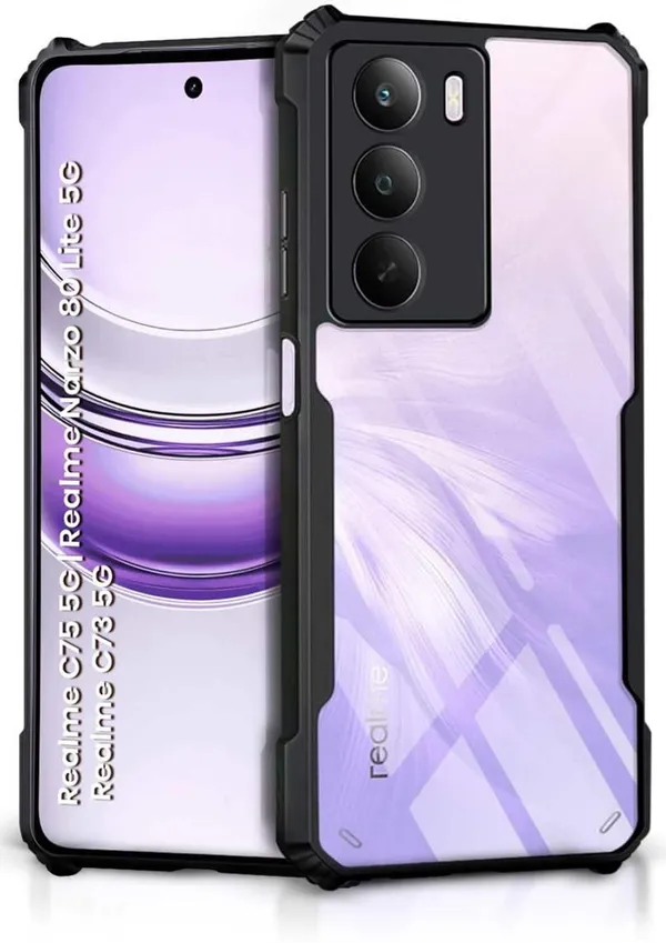 Back_Case_Cover_For_Realme_Narzo_80_Lite_/_Narzo_80x_/_Realme_P3_/_Realme_14x_Slim_Anti_Yellow_Protective_Shock_Proof_Bumper_Hybrid_Pc_With_Tpu_Frame_Transparent_Clear