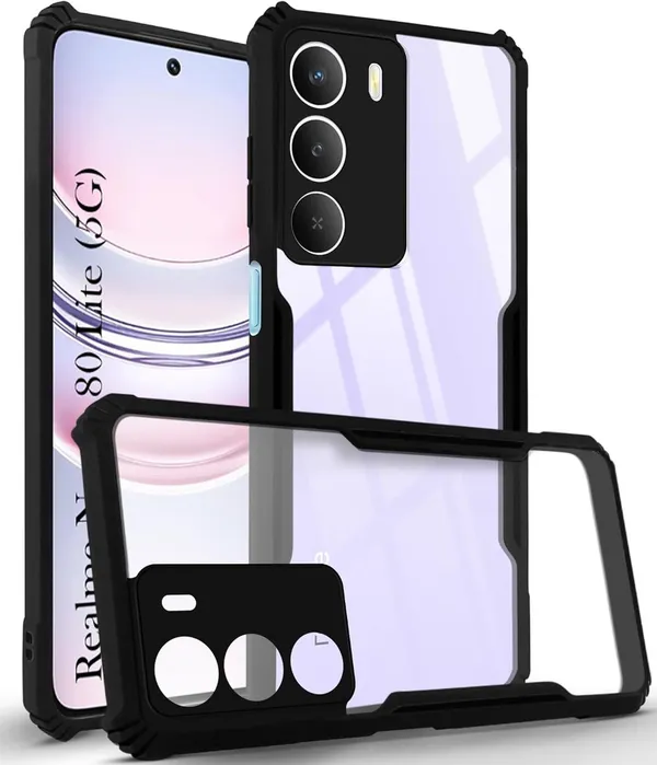 Back_Case_Cover_For_Realme_Narzo_80_Lite_/_Narzo_80x_/_Realme_P3_/_Realme_14x_Slim_Anti_Yellow_Protective_Shock_Proof_Bumper_Hybrid_Pc_With_Tpu_Frame_Transparent_Clear