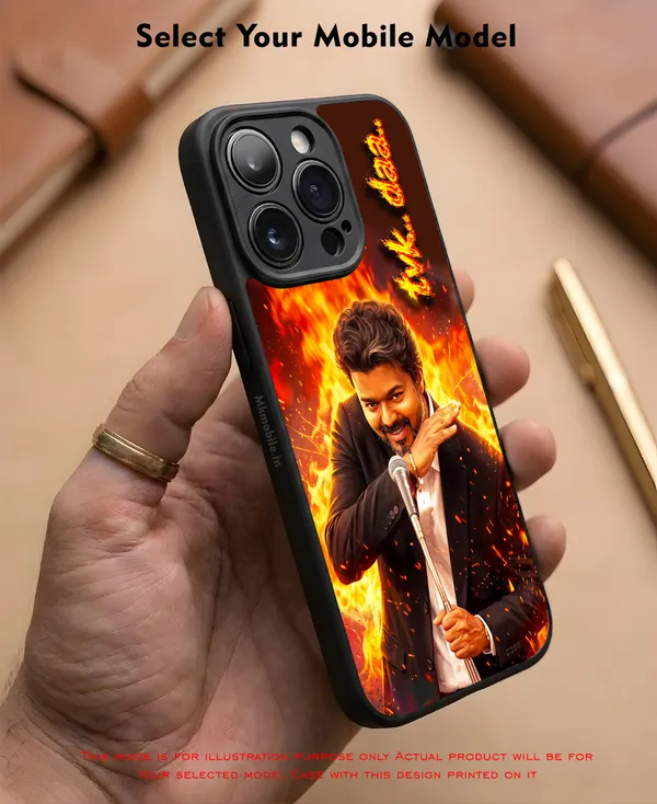 Tamil_Nadu_Muthalamaichar_C_Joseph_Vijay_Thalapathy_On_Fire_With_Tvk_daa_Text_Design_Printed_Premium_Glossy_Back_Case_Cover_With_Camera_Protection_MK000566_Bx