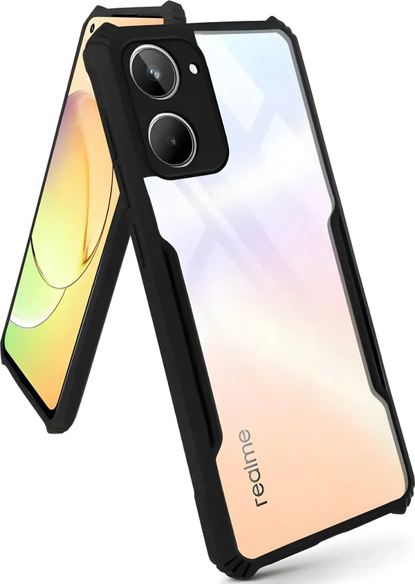 Back_Case_Cover_For_Realme_10_4g_Slim_Anti_Yellow_Protective_Shock_Proof_Bumper_Hybrid_Pc_With_Tpu_Frame_Transparent_Clear
