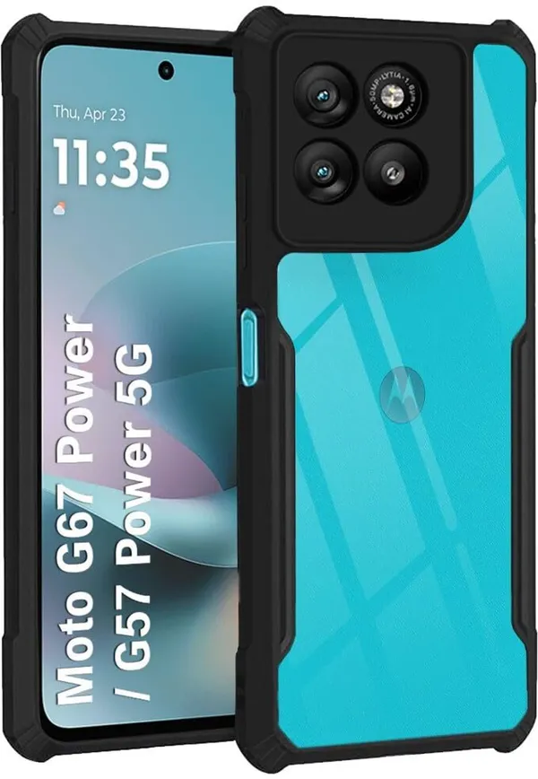 Back_Case_Cover_For_Moto_G67_Power__G67_5g__G57_Power__G57_5g_Slim_Anti_Yellow_Protective_Shock_Proof_Bumper_Hybrid_Pc_With_Tpu_Frame_Transparent_Clear