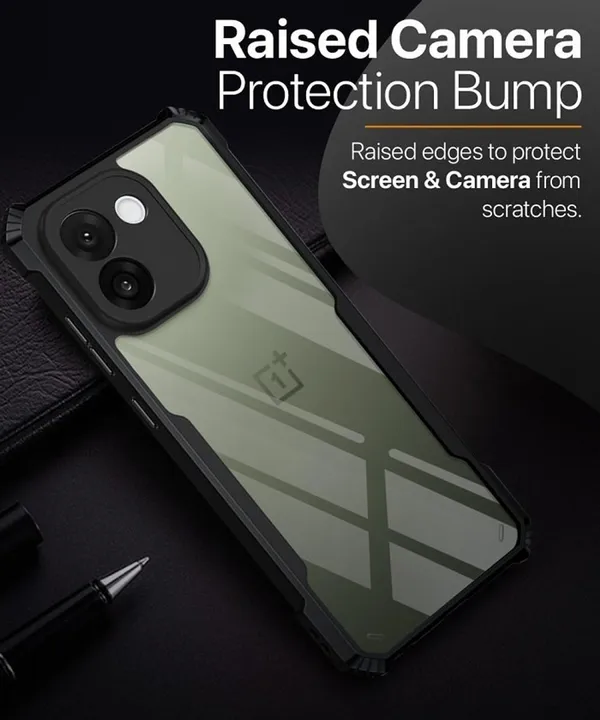 Back_Case_Cover_For_Oneplus_15r_5g_Slim_Anti_Yellow_Protective_Shock_Proof_Bumper_Hybrid_Pc_With_Tpu_Frame_Transparent_Clear