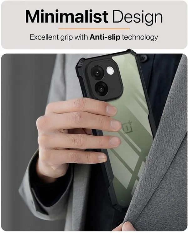 Back_Case_Cover_For_Oneplus_15r_5g_Slim_Anti_Yellow_Protective_Shock_Proof_Bumper_Hybrid_Pc_With_Tpu_Frame_Transparent_Clear