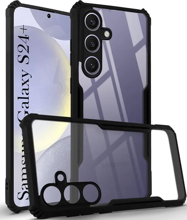 Back_Case_Cover_For_Samsung_S24_Plus_5g_Slim_Anti_Yellow_Protective_Shock_Proof_Bumper_Hybrid_Pc_With_Tpu_Frame_Transparent_Clear
