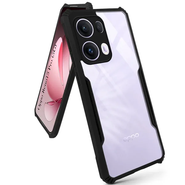 Back_Case_Cover_For_Oppo_Reno_13_Pro_5g_Slim_Anti_Yellow_Protective_Shock_Proof_Bumper_Hybrid_Pc_With_Tpu_Frame_Transparent_Clear
