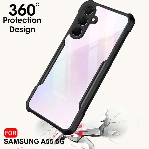 Back_Case_Cover_For_Samsung_A55_5g_Slim_Anti_Yellow_Protective_Shock_Proof_Bumper_Hybrid_Pc_With_Tpu_Frame_Transparent_Clear