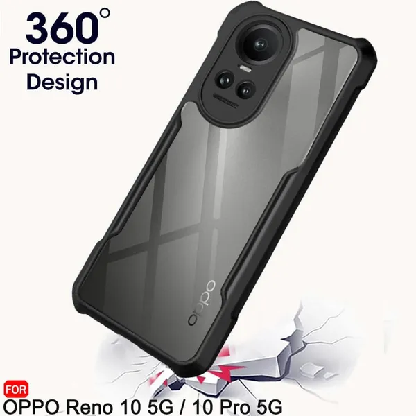 Back_Case_Cover_For_Oppo_Reno_10_Pro__Slim_Anti_Yellow_Protective___Shockproof_Bumper___Hybrid_Pc_Plus_Tpu_Frame___Transparent_Clear