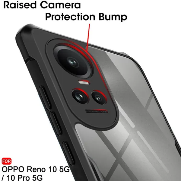 Back_Case_Cover_For_Oppo_Reno_10_Pro__Slim_Anti_Yellow_Protective___Shockproof_Bumper___Hybrid_Pc_Plus_Tpu_Frame___Transparent_Clear