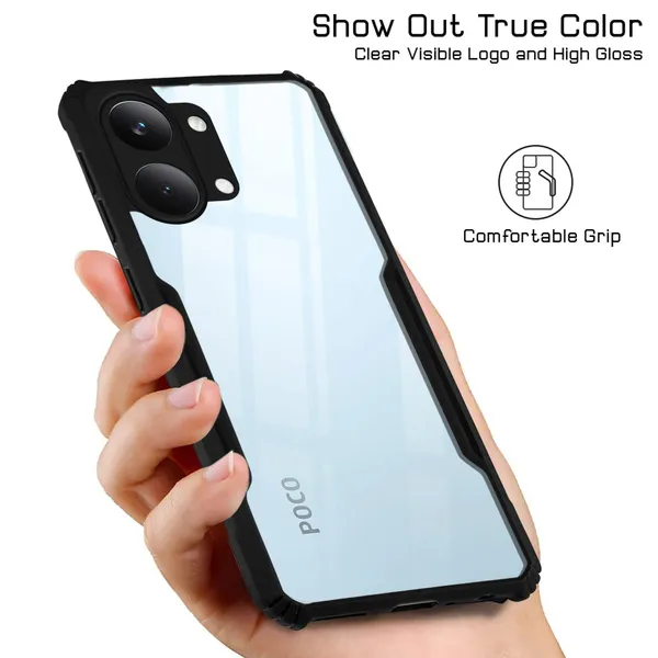 Back_Case_Cover_For_Redmi_Poco_X8_Pro_Max__Slim_Anti_Yellow_Protective___Shockproof_Bumper___Hybrid_Pc_Plus_Tpu_Frame___Transparent_Clear