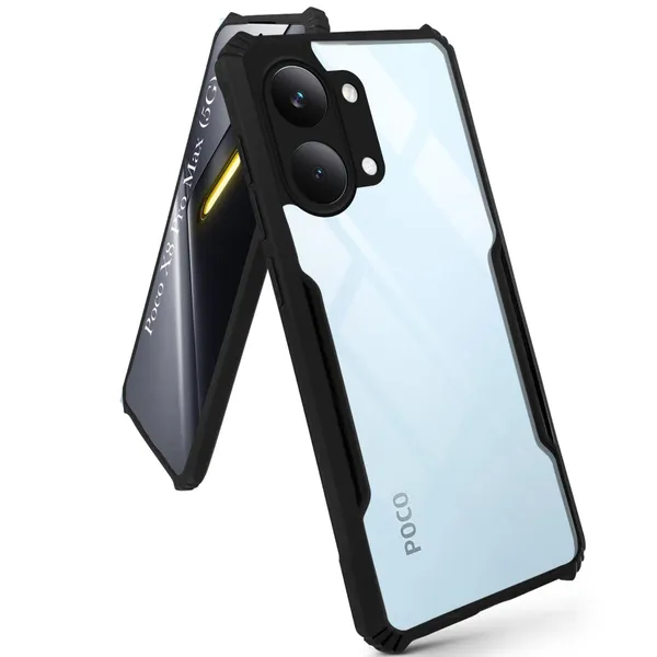 Back_Case_Cover_For_Redmi_Poco_X8_Pro_Max__Slim_Anti_Yellow_Protective___Shockproof_Bumper___Hybrid_Pc_Plus_Tpu_Frame___Transparent_Clear