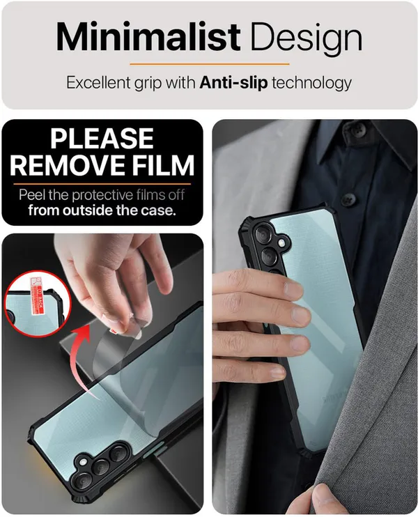 Back_Case_Cover_For_Samsung_M15_5g__/_F15_5g_Slim_Anti_Yellow_Protective_Shock_Proof_Bumper_Hybrid_Pc_With_Tpu_Frame_Transparent_Clear
