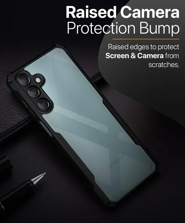 Back_Case_Cover_For_Samsung_M15_5g__/_F15_5g_Slim_Anti_Yellow_Protective_Shock_Proof_Bumper_Hybrid_Pc_With_Tpu_Frame_Transparent_Clear