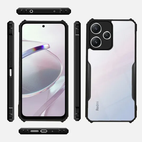 Back_Case_Cover_For_Redmi_Note_12_5g_Slim_Anti_Yellow_Protective_Shock_Proof_Bumper_Hybrid_Pc_With_Tpu_Frame_Transparent_Clear