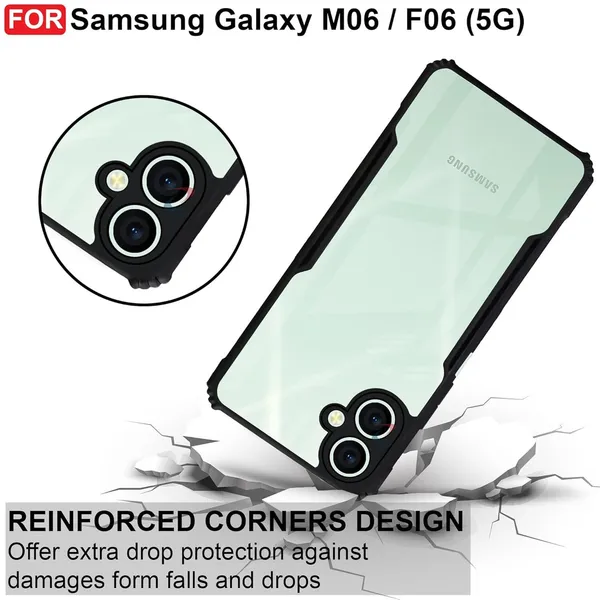 Back_Case_Cover_For_Samsung_F06_5g_/_M06_5g_Slim_Anti_Yellow_Protective_Shock_Proof_Bumper_Hybrid_Pc_With_Tpu_Frame_Transparent_Clear