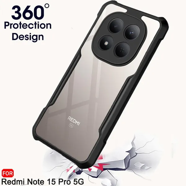 Back_Case_Cover_For_Redmi_Mi_Note_15_Pro_5g_Slim_Anti_Yellow_Protective_Shock_Proof_Bumper_Hybrid_Pc_With_Tpu_Frame_Transparent_Clear