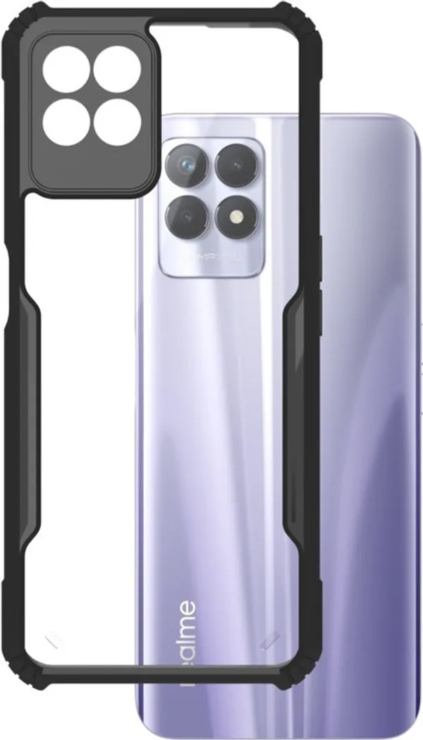 Back_Case_Cover_For_Realme_8i_4g_Slim_Anti_Yellow_Protective_Shock_Proof_Bumper_Hybrid_Pc_With_Tpu_Frame_Transparent_Clear