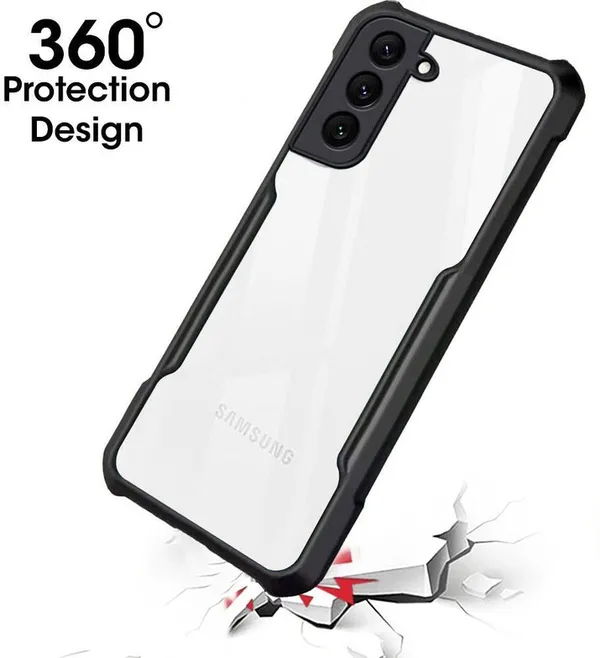 Back_Case_Cover_For_Samsung_S22__Slim_Anti_Yellow_Protective___Shockproof_Bumper___Hybrid_Pc_Plus_Tpu_Frame___Transparent_Clear