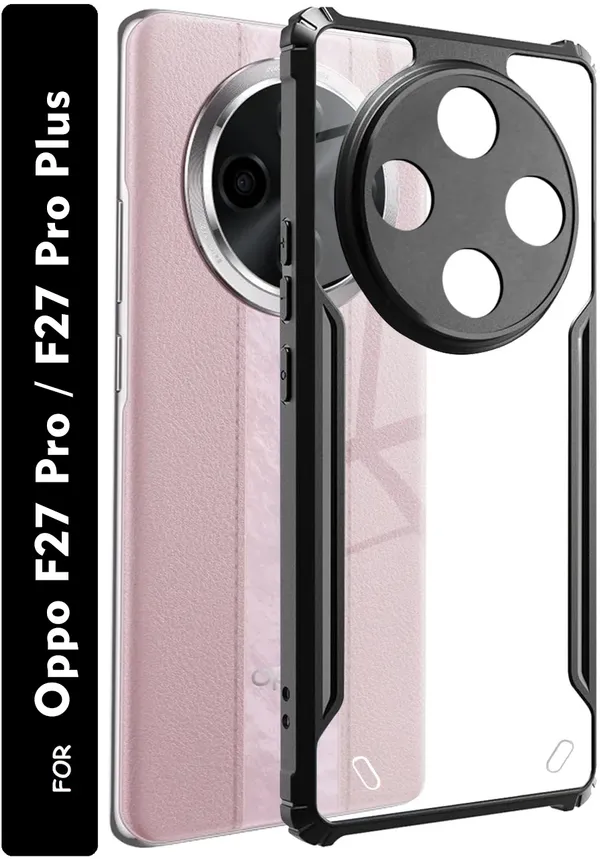 Back_Case_Cover_For_Oppo_F27_Pro_/_Oppo_F27_Pro_Plus__Slim_Anti_Yellow_Protective___Shockproof_Bumper___Hybrid_Pc_Plus_Tpu_Frame___Transparent_Clear