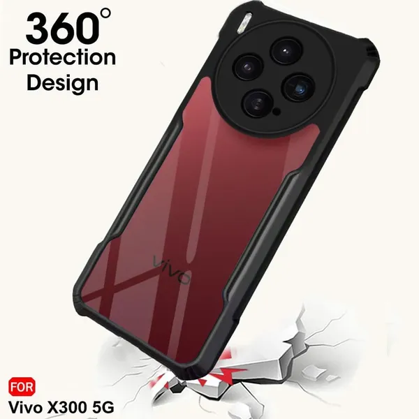 Back_Case_Cover_For_Vivo_X300_5g_Slim_Anti_Yellow_Protective_Shock_Proof_Bumper_Hybrid_Pc_With_Tpu_Frame_Transparent_Clear