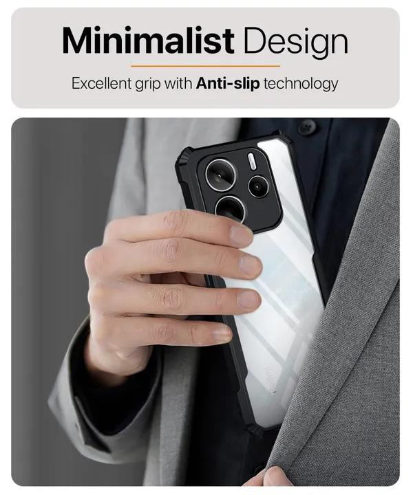 Back_Case_Cover_For_Redmi_Mi_Note_14__Slim_Anti_Yellow_Protective___Shockproof_Bumper___Hybrid_Pc_Plus_Tpu_Frame___Transparent_Clear
