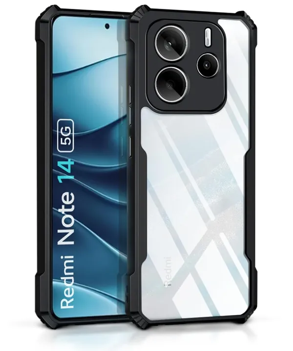Back_Case_Cover_For_Redmi_Mi_Note_14__Slim_Anti_Yellow_Protective___Shockproof_Bumper___Hybrid_Pc_Plus_Tpu_Frame___Transparent_Clear