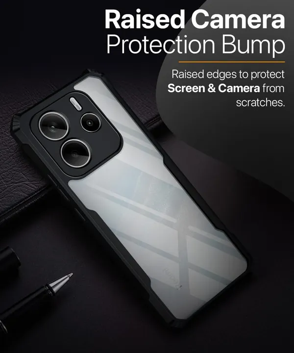 Back_Case_Cover_For_Redmi_Mi_Note_14__Slim_Anti_Yellow_Protective___Shockproof_Bumper___Hybrid_Pc_Plus_Tpu_Frame___Transparent_Clear