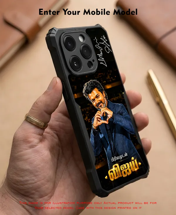 Indian_Actor_Thalapathy_Vijay_In_Blue_Coat_Suit_Showing_Heart_Symbol_With_Priyamudan_Vijay_Signature__Design_Printed_Bumper_Glossy_Back_Case_Cover_With_Camera_Protection_Mk000569_Ip