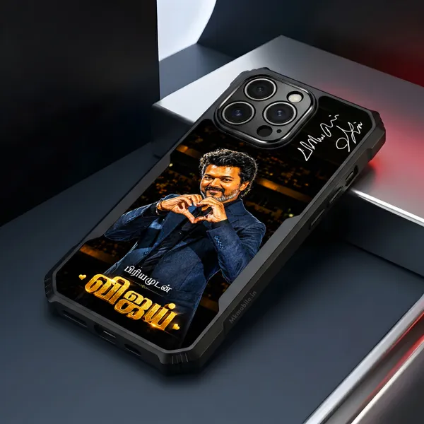 Indian_Actor_Thalapathy_Vijay_In_Blue_Coat_Suit_Showing_Heart_Symbol_With_Priyamudan_Vijay_Signature__Design_Printed_Bumper_Glossy_Back_Case_Cover_With_Camera_Protection_Mk000569_Ip